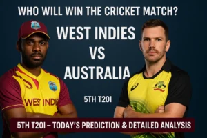 Read more about the article West Indies vs Australia, 5th T20I – Who Will Win the Cricket Match? Prediction & Detailed Analysis
