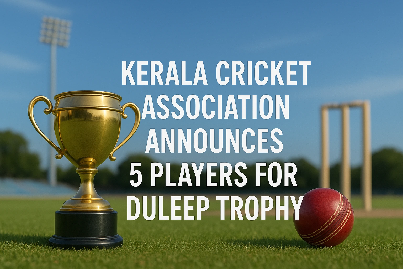 Read more about the article Kerala Cricket Association Announces 5 Players for Duleep Trophy 2025 South Zone Squad