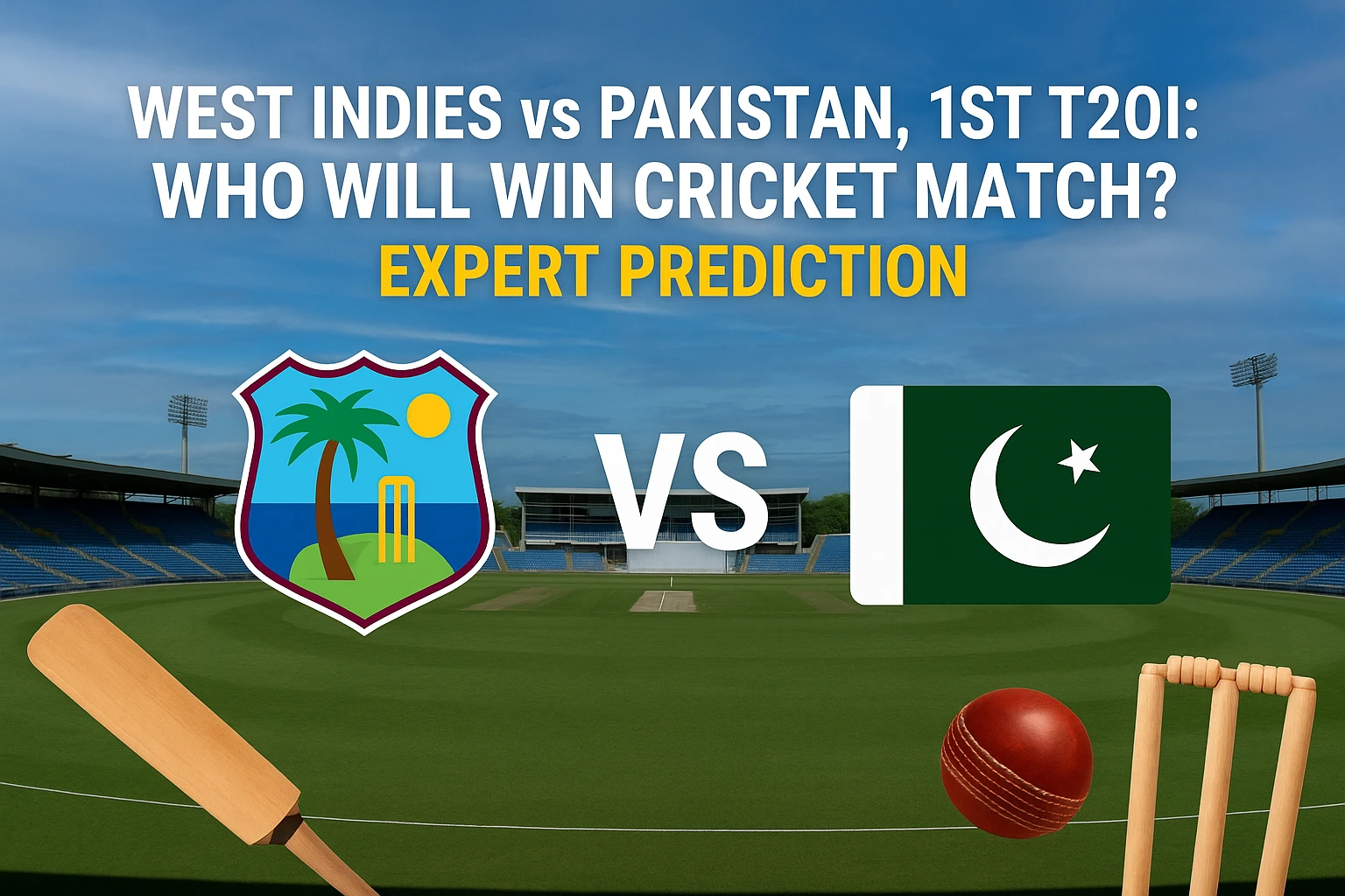 Read more about the article West Indies vs Pakistan, 1st T20I: Who Will Win Cricket Match? Expert Prediction