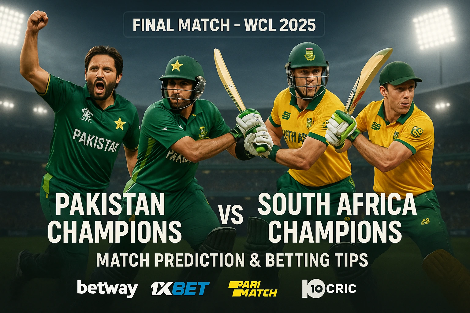 Read more about the article Pakistan Champions vs South Africa Champions Final – Today Match Prediction & Betting Tips