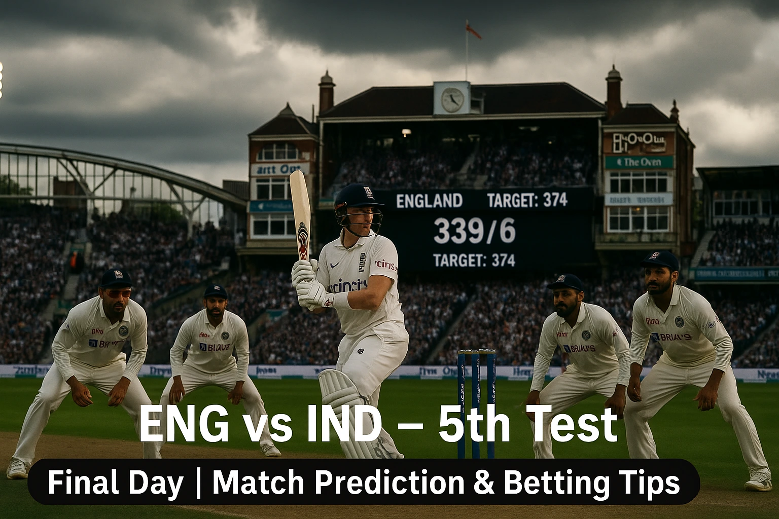 Read more about the article England vs India, 5th Test Final Day Preview: 35 Runs to Win – Match Prediction & Betting Tips