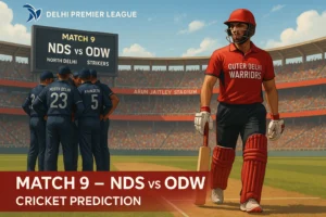 Read more about the article Delhi Premier League 2025, Match 9: NDS vs ODW Prediction – Who Will Win Today’s DPL Match?