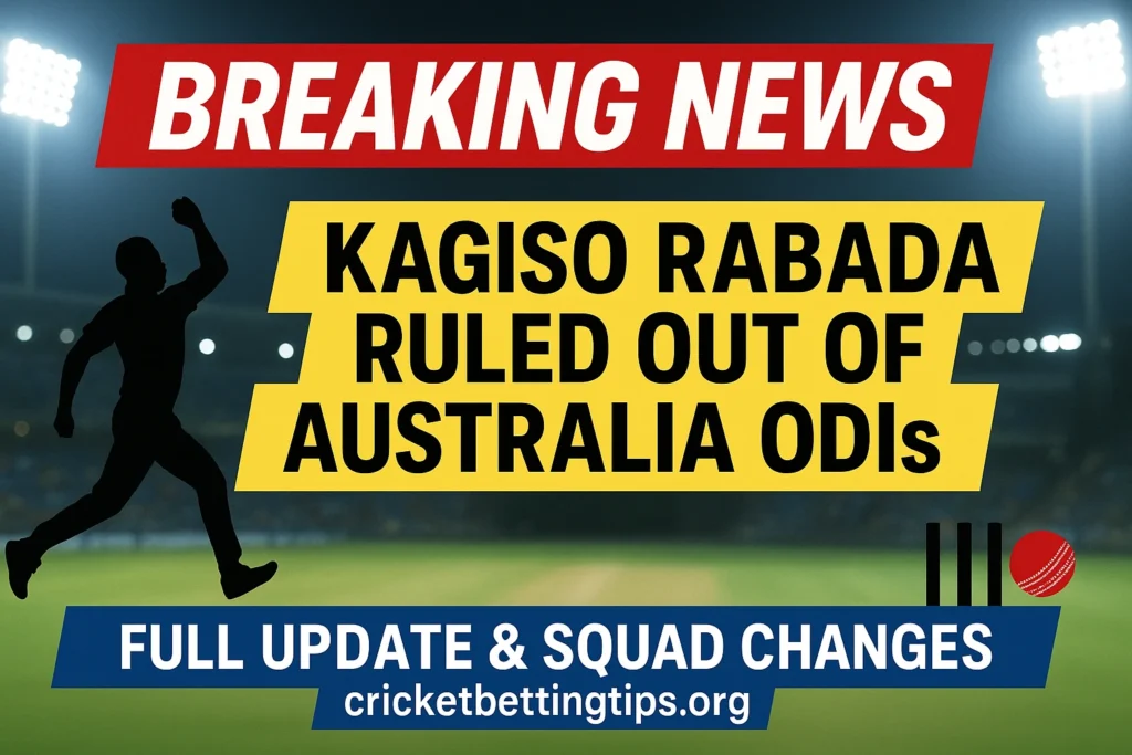 Kagiso Rabada ruled out of Australia ODIs