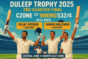 Read more about the article Duleep Trophy 2025: Malewar and Patidar Centuries Put Central Zone in Command