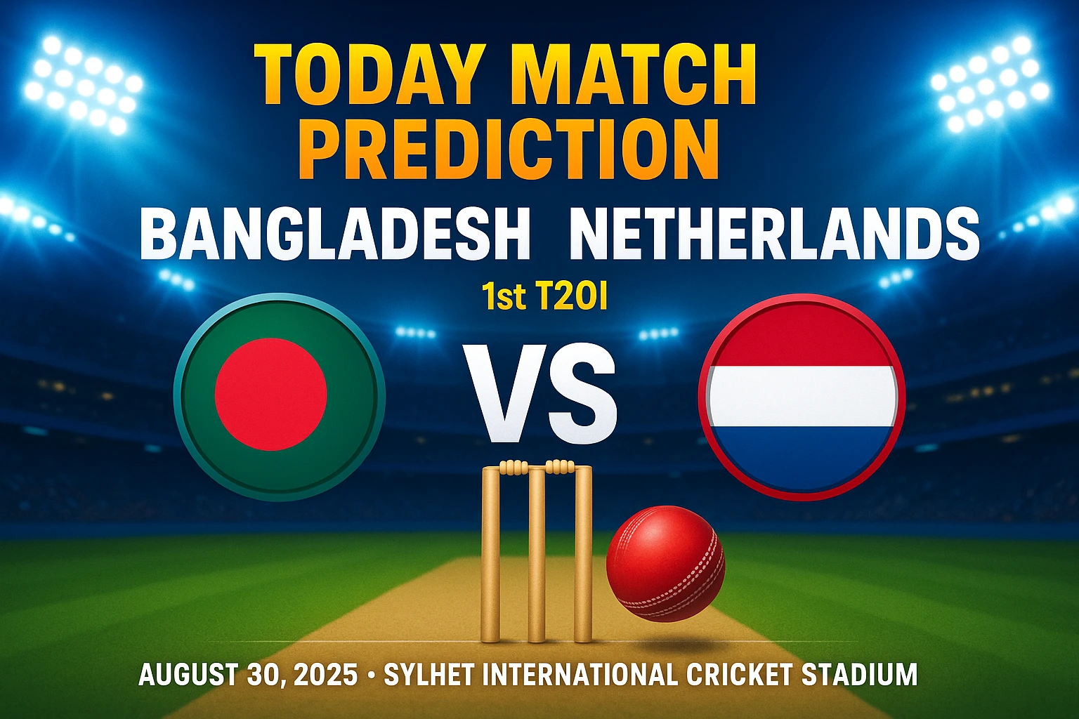 Read more about the article Bangladesh vs Netherlands, 1st T20I – Today Match Prediction: Who Will Win the Match?