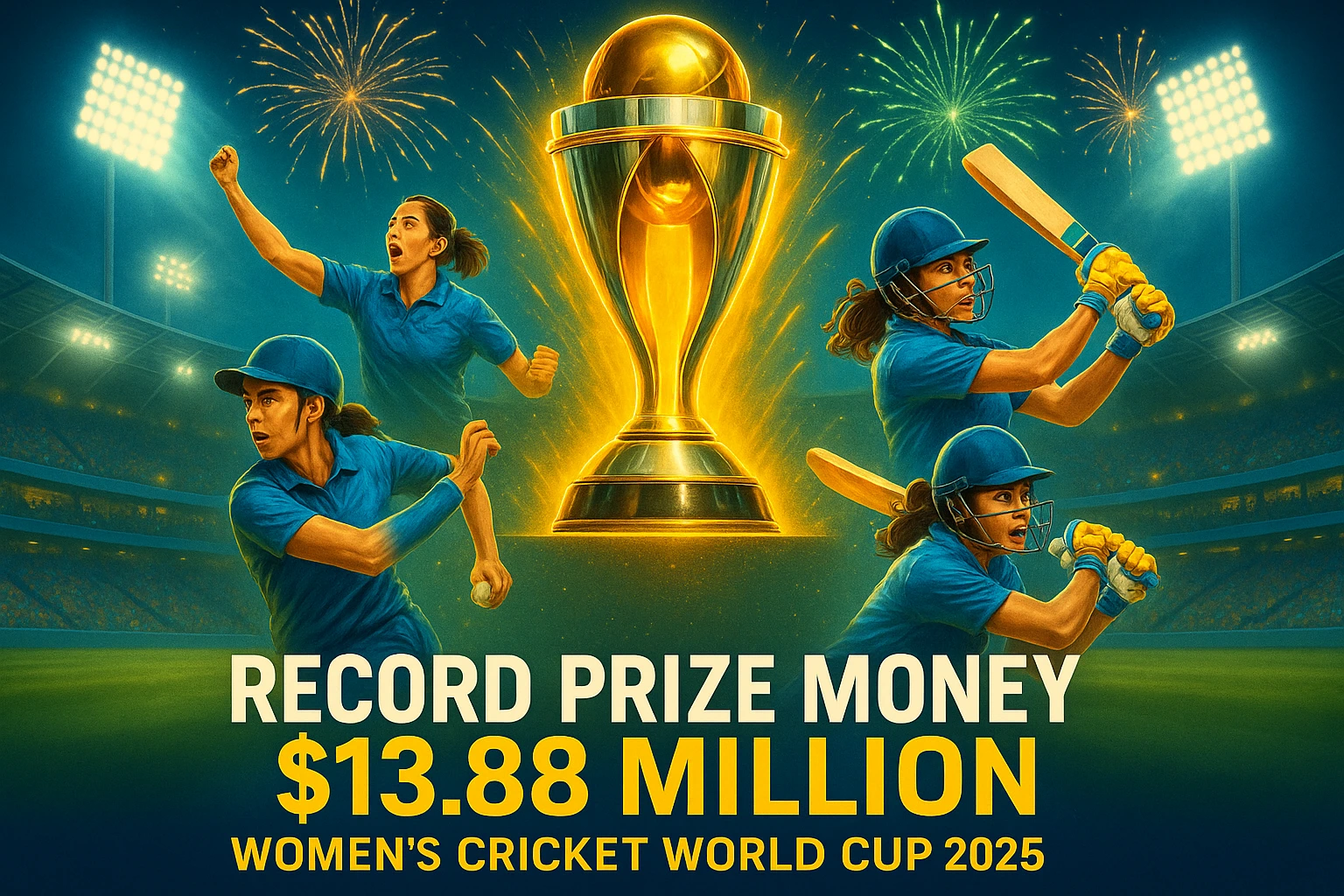 Read more about the article Record Prize Money Revealed for Women’s Cricket World Cup 2025