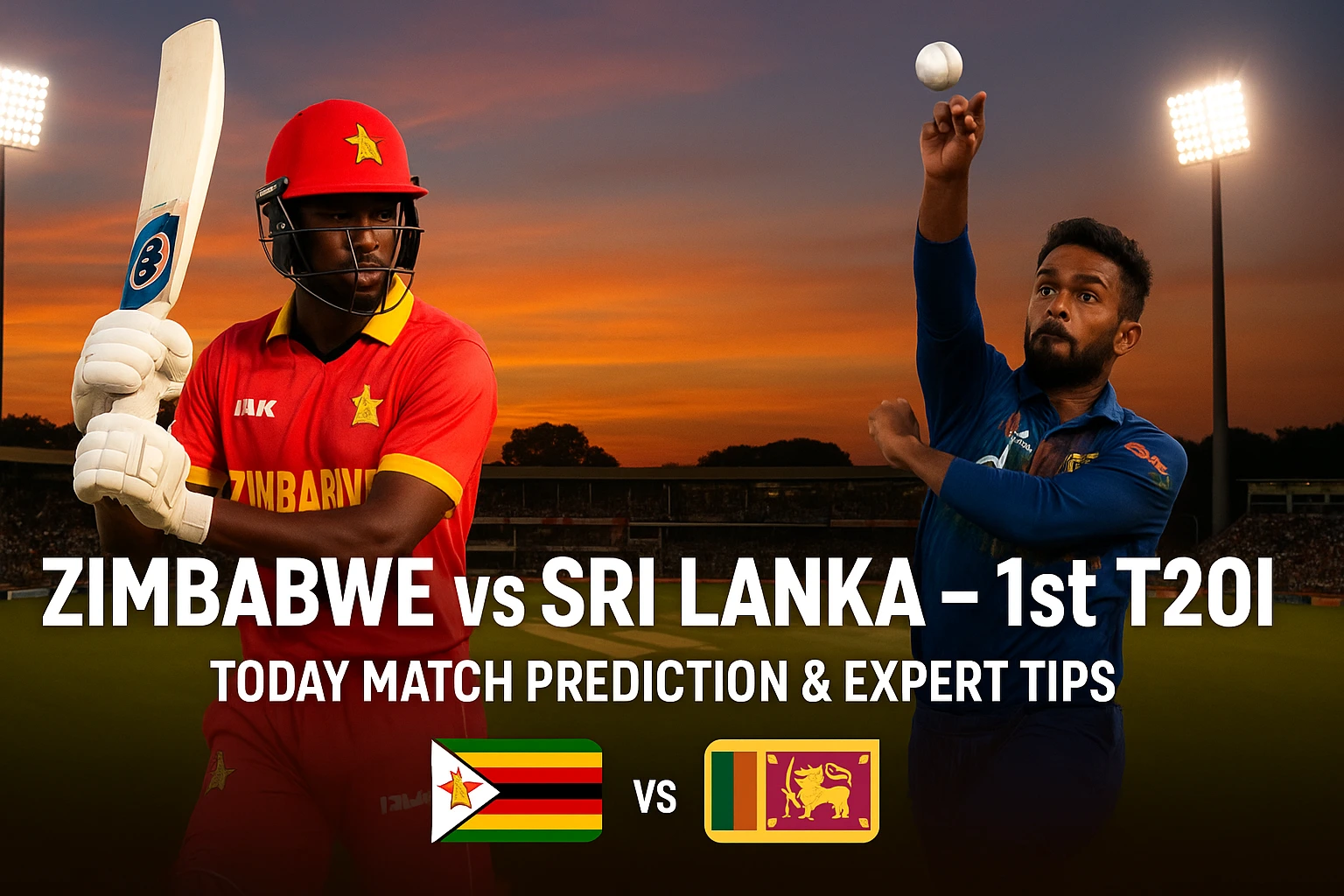 Read more about the article Zimbabwe vs Sri Lanka, 1st T20I – Today Match Prediction with Expert Cricket Betting Tips
