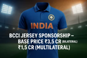 Read more about the article BCCI Sets New Base Price for Indian Team Jersey Sponsorship