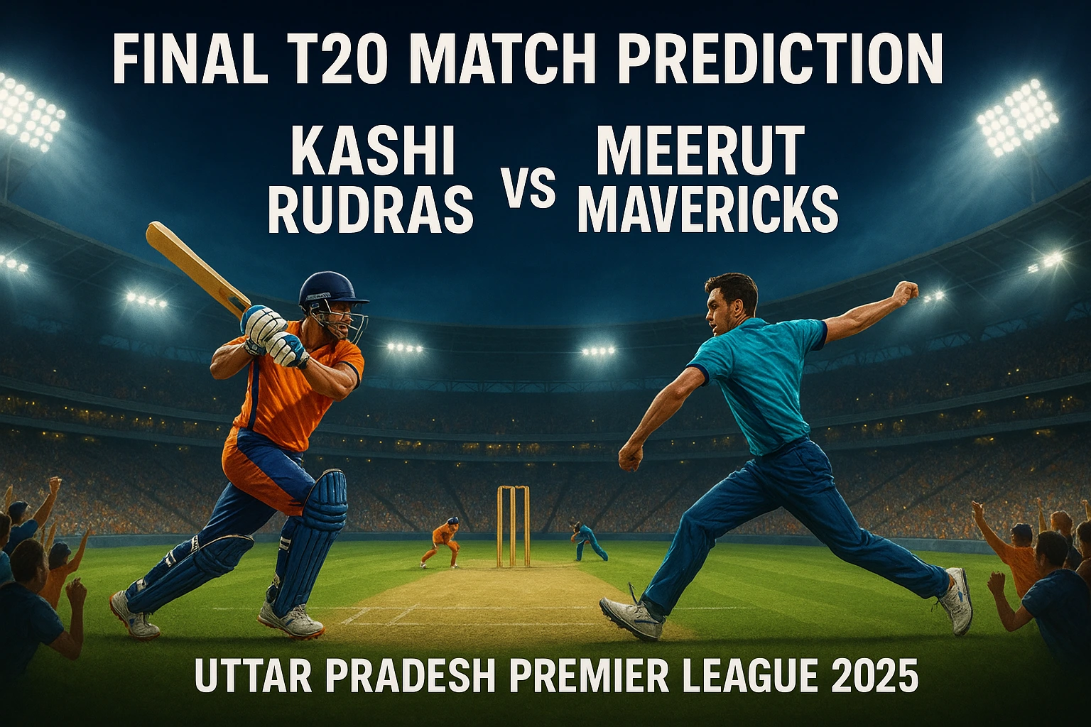 Read more about the article Kashi Rudras vs Meerut Mavericks, Final T20 Match Prediction with Live Cricket Betting Tips