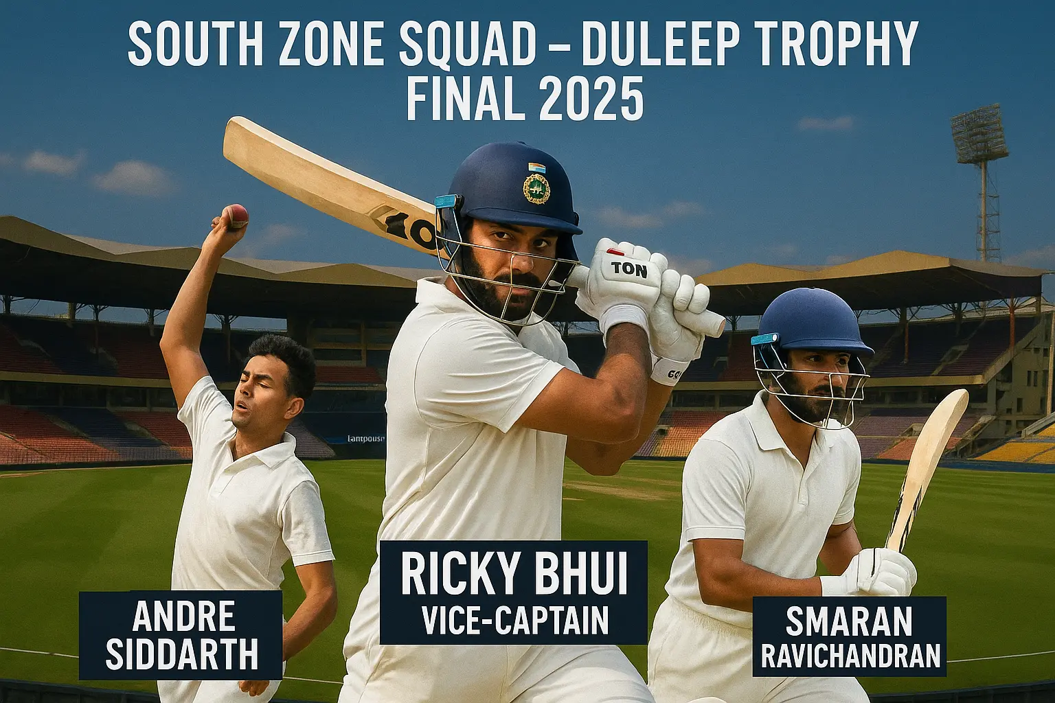 South Zone squad Duleep Trophy Final 2025