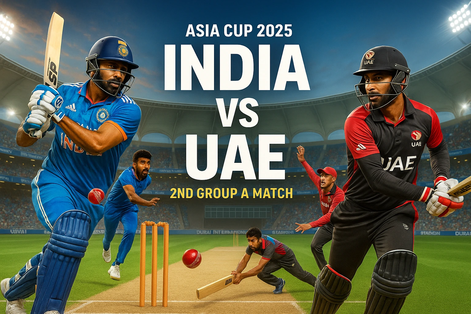 Read more about the article India vs UAE Cricket Match prediction | 2nd Group A Match, Asia Cup 2025 | 10 September