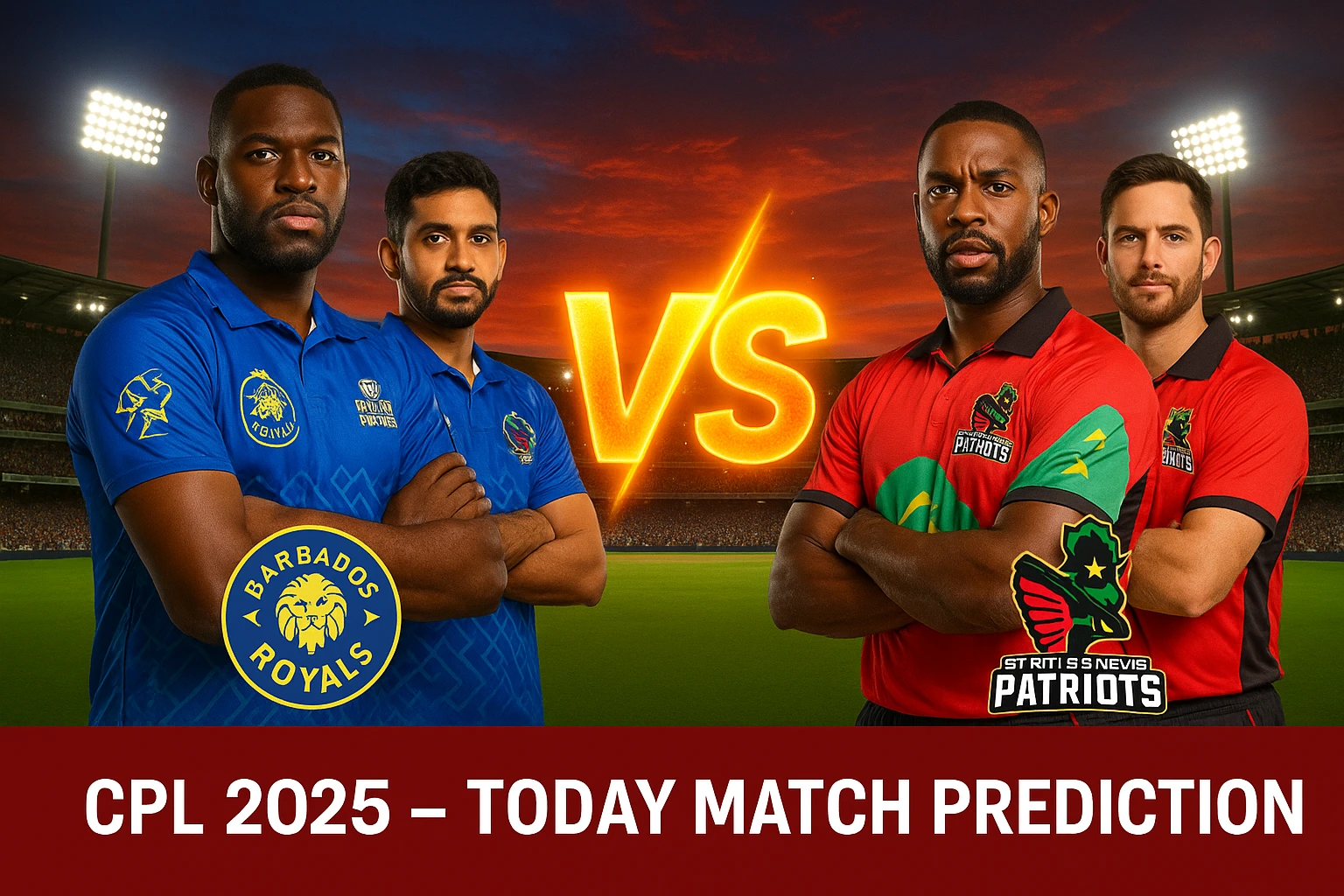Read more about the article Today Match Prediction: Barbados Royals vs St Kitts and Nevis Patriots, 27th Match – Who Will Win Today?