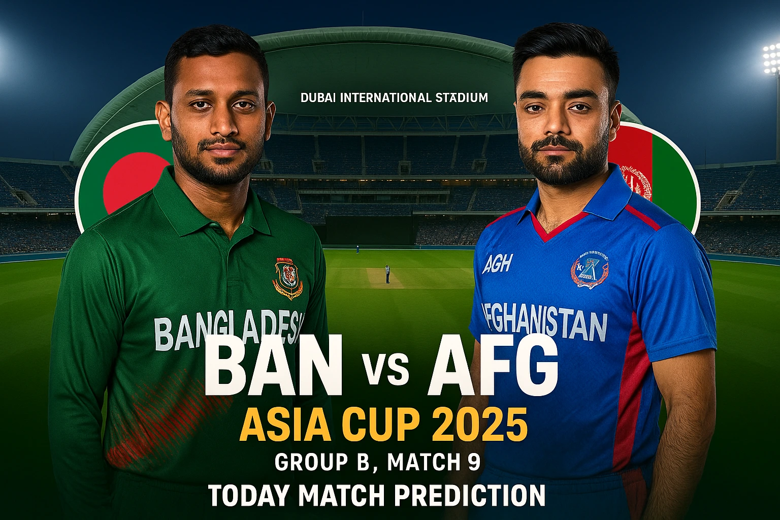 Read more about the article BAN vs AFG Today Match Prediction – Asia Cup 2025, Group B Clash