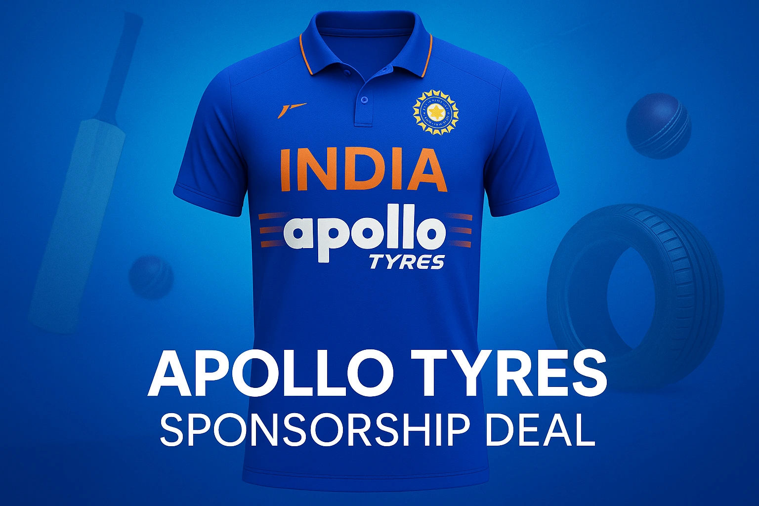 Read more about the article Apollo Tyres Bags Indian Cricket Team Sponsorship Deal for INR 579 Crore | Replaced Dream11