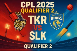 Read more about the article CPL 2025: Qualifier 2, TKR vs SLK Match Prediction – Who Will Win Today’s CPL Clash Between TKR and SLK?