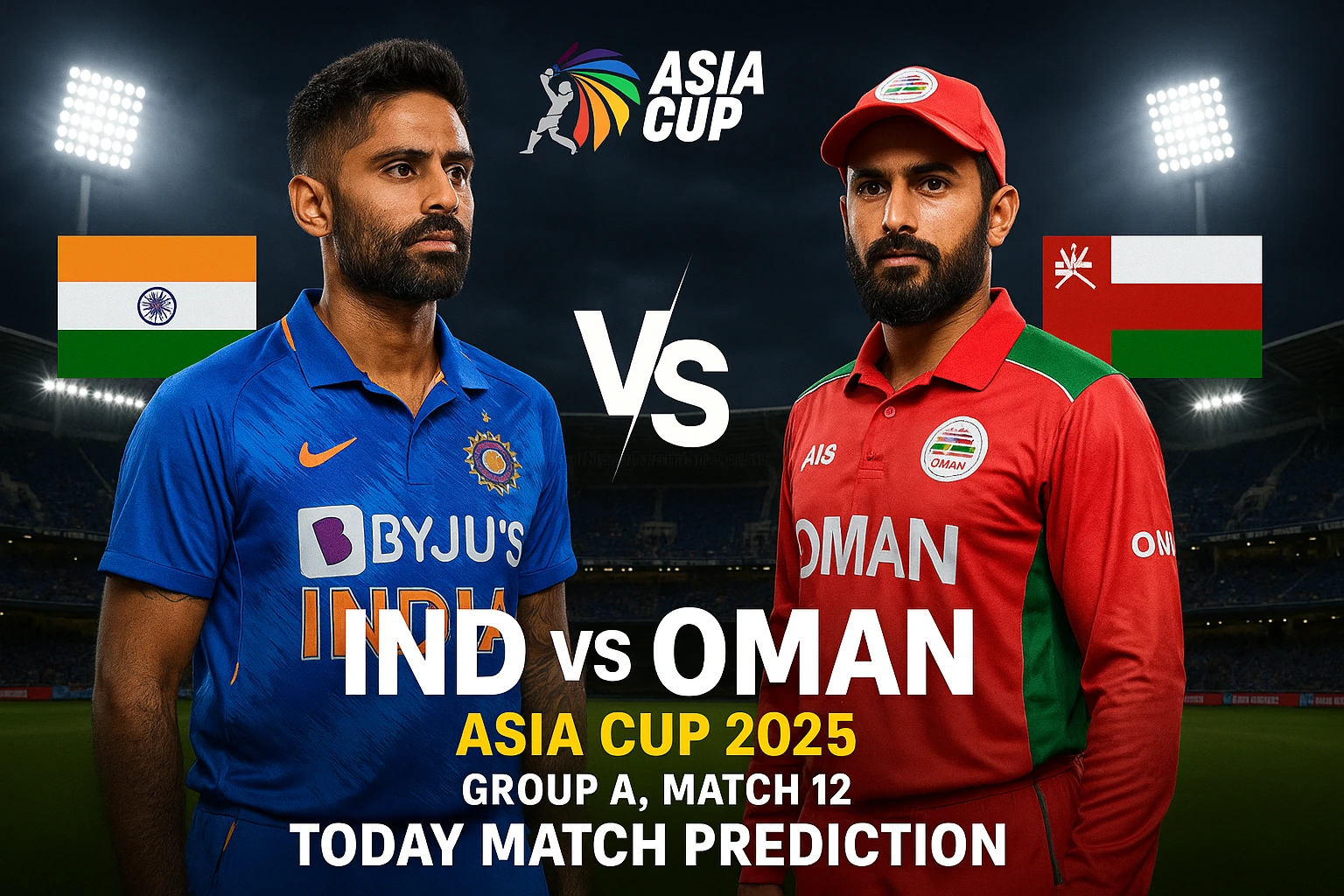 Read more about the article Asia Cup 2025: India vs Oman, 12th Match Prediction, Group A Who will win today’s match IND vs OMN?