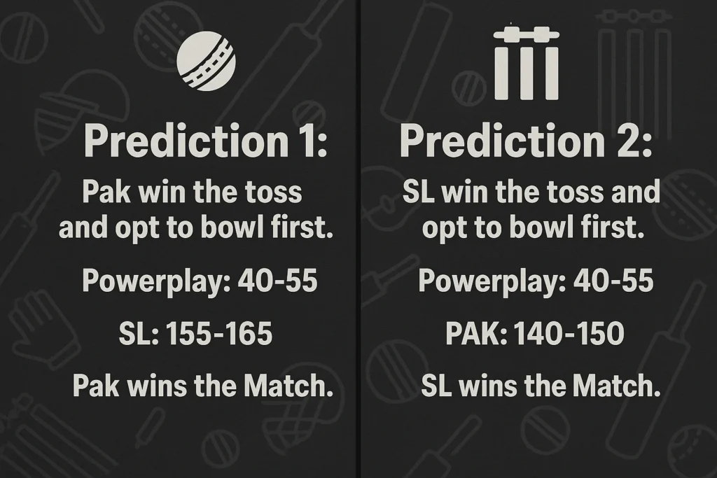 Pak vs sl match prediction
