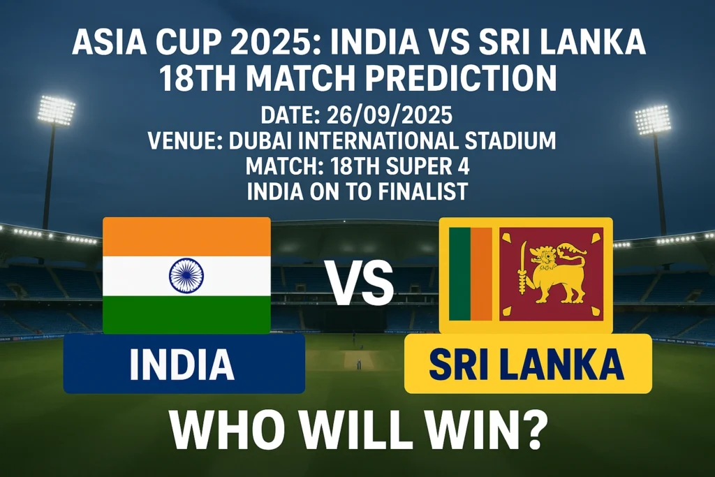 India vs Sri Lanka match Prediction