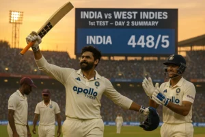 Read more about the article India vs West Indies, 1st Test – Day 2 Highlights & Summary