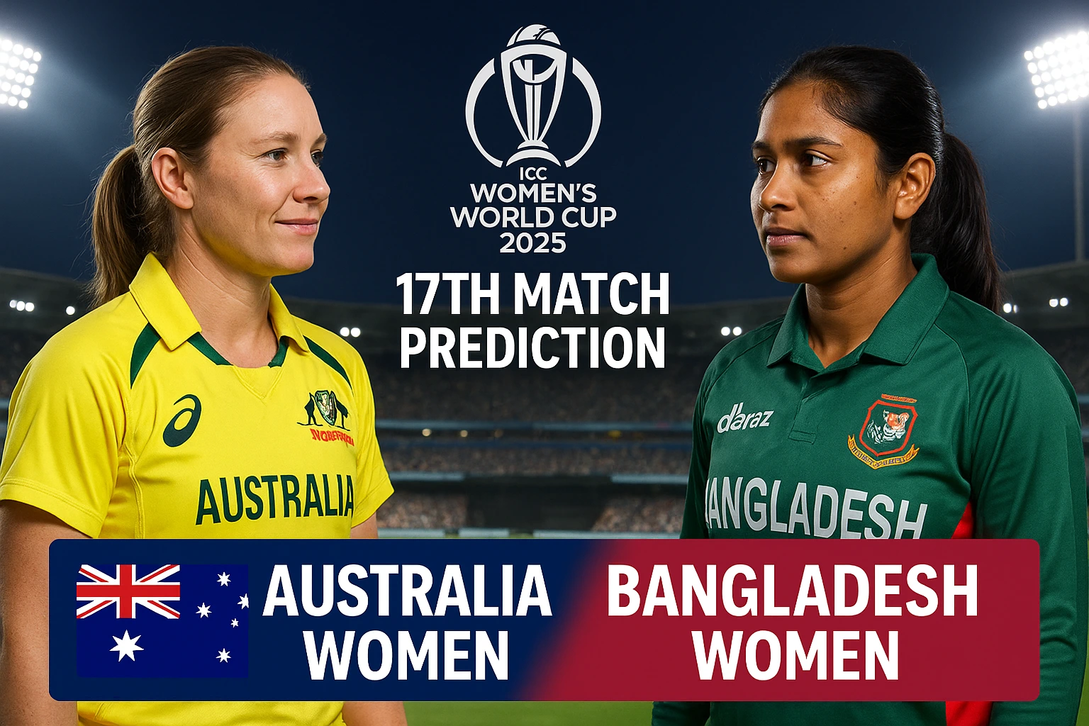 Read more about the article Australia Women vs Bangladesh Women, 17th Match Prediction | ICC Women’s World Cup 2025
