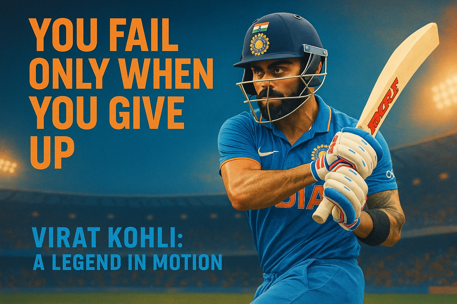 Read more about the article Virat Kohli’s Tweet Sparks Retirement Buzz: “The Only Time You Truly Fail Is When You Decide to Give Up”