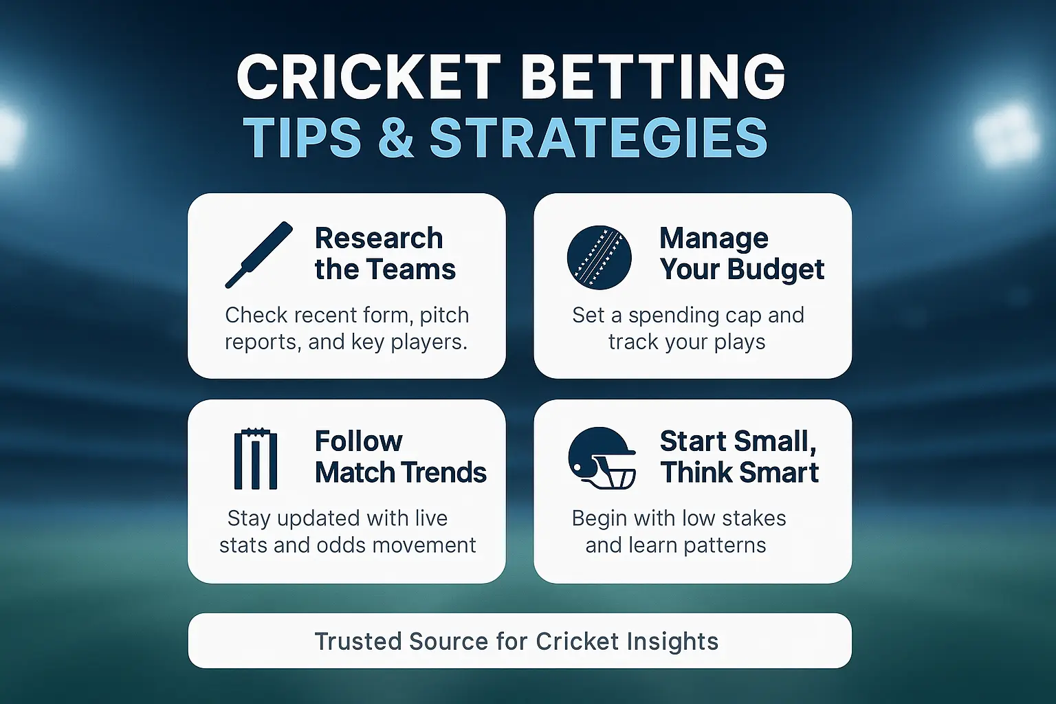 Cricket betting tips & Strategies