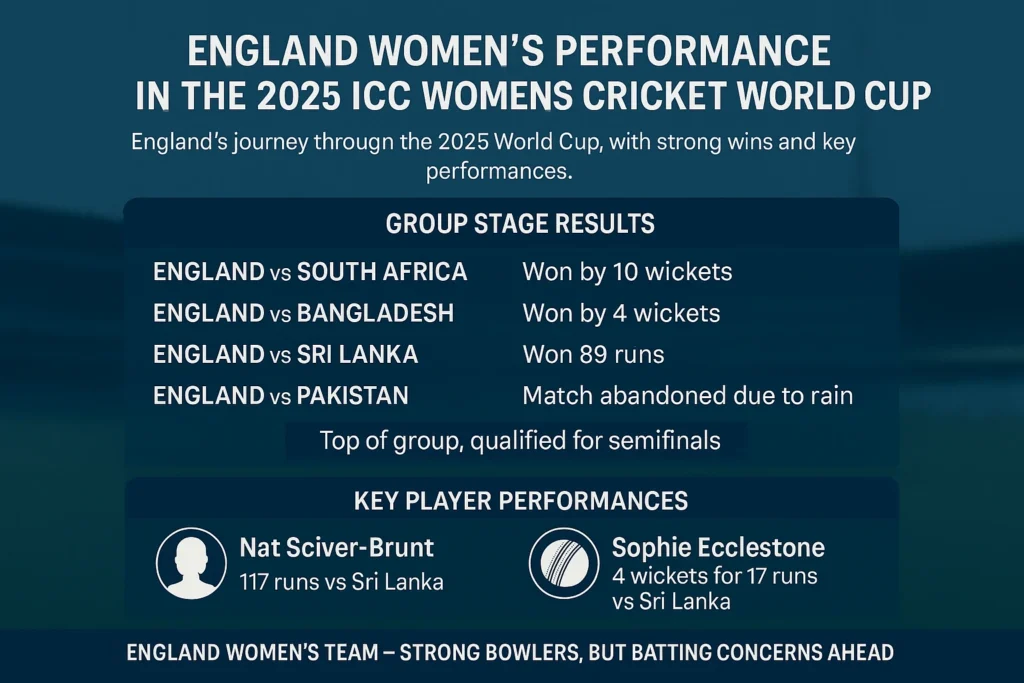 England women team performance