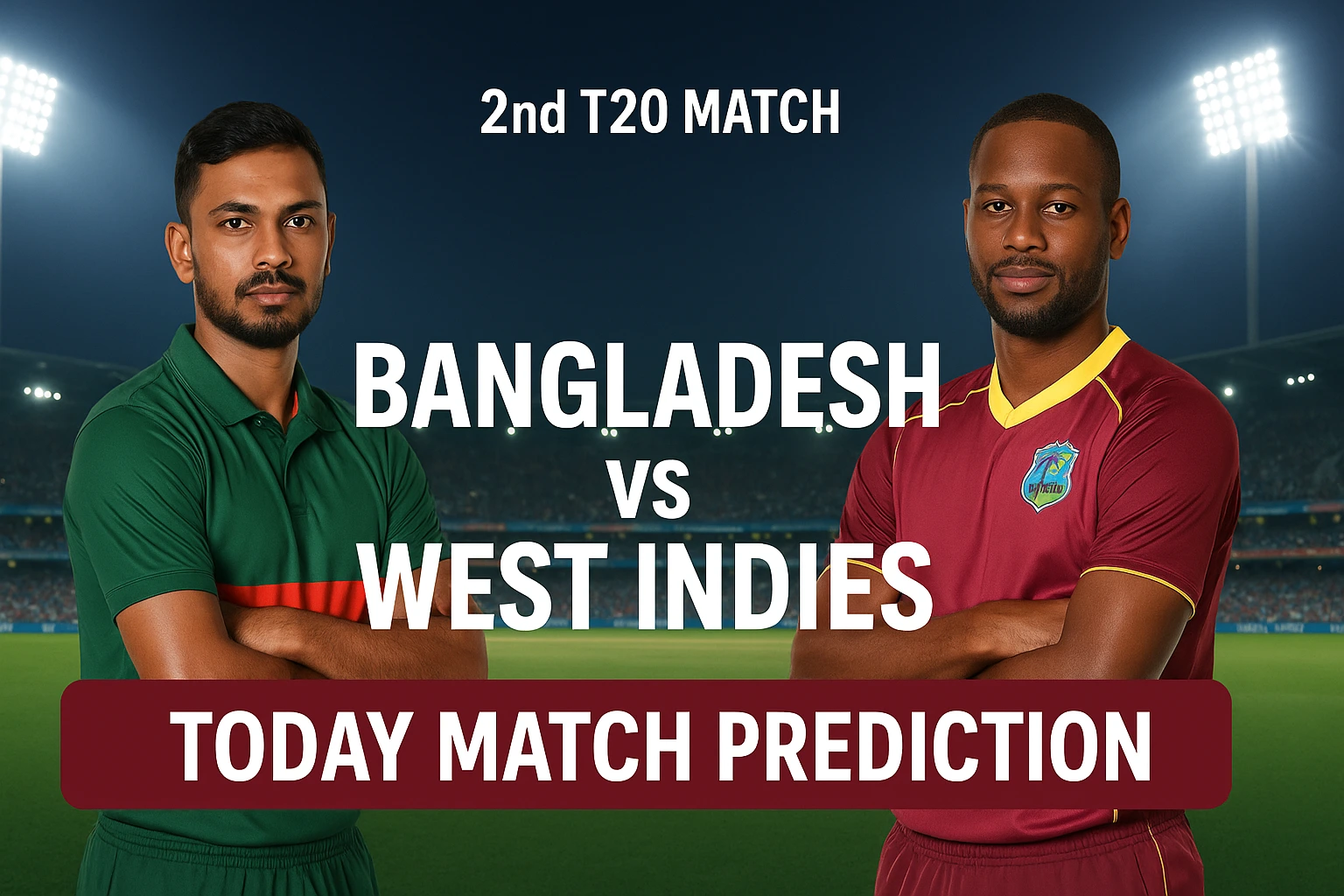 Ban vs WI 2nd Match Prediction