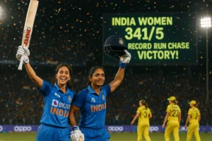 Read more about the article India Women Create History with Record Chase to Beat Australia in ICC Women’s World Cup 2025 Semi-Final