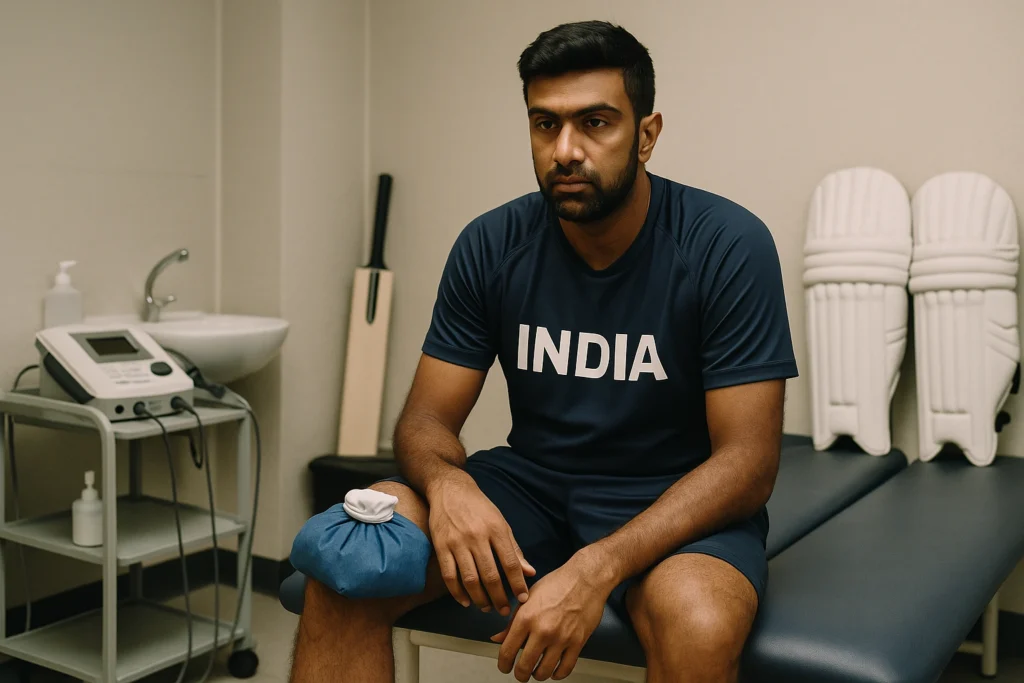 R Ashwin Knee Surgery
