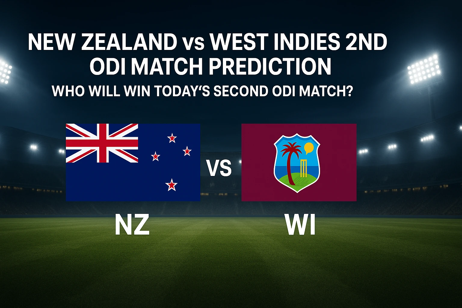 NZ vs WI 2nd ODI match prediction