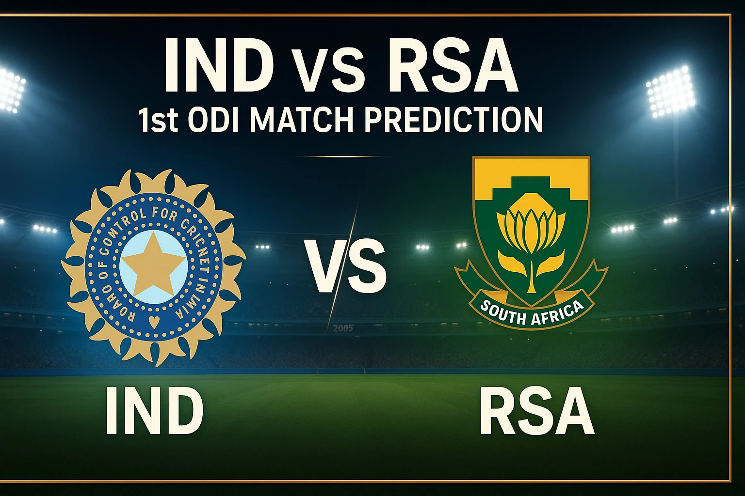 IND vs RSA 1st ODI Match Prediction