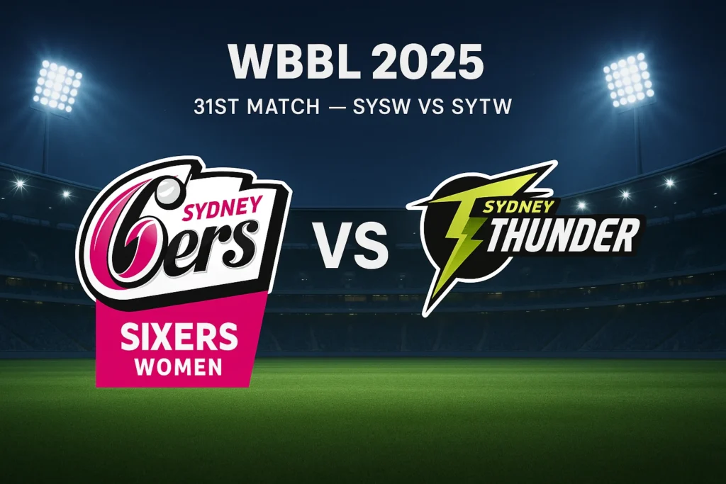 SYSW vs SYTW 31st Match Prediction