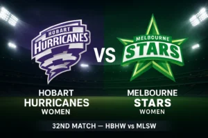 Read more about the article Hobart Hurricanes Women vs Melbourne Stars Women 32nd Match Prediction | Who will win today’s WBBL 2025?