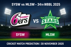 Read more about the article Sydney Sixers Women vs Melbourne Stars Women 34th Match Prediction and expert betting tips | Who will win today’s match?