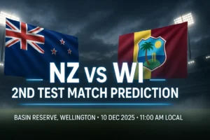 NZ vs WI 2nd Test Match Prediction