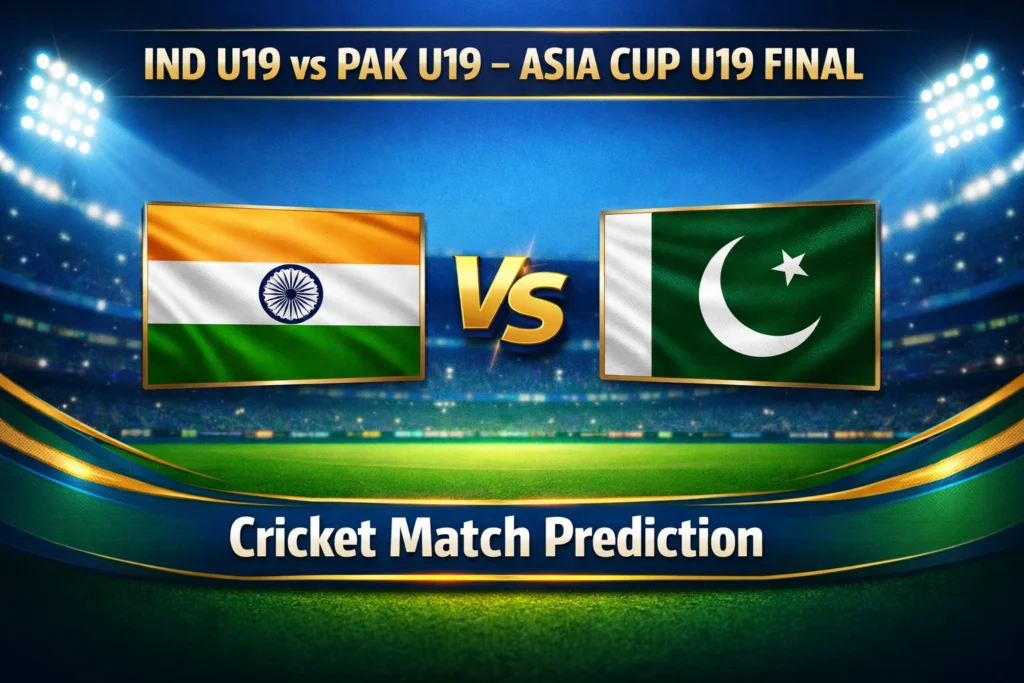 IND U19 vs PAK U19 Asia cup final Match Prediction