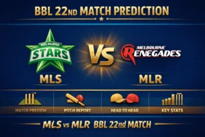 Read more about the article Melbourne Stars vs Melbourne Renegades BBL 22nd Match Prediction, Betting tips and Who will win today’s BBL Match?
