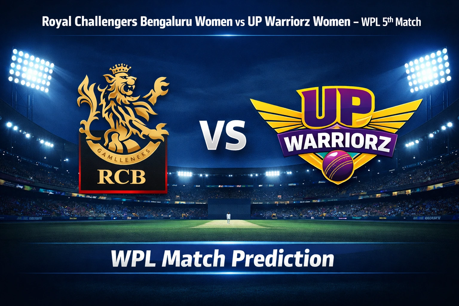 Read more about the article Royal Challengers Bengaluru Women vs UP Warriorz Women WPL 5th Match Prediction, Betting tips and Who will win today’s match?