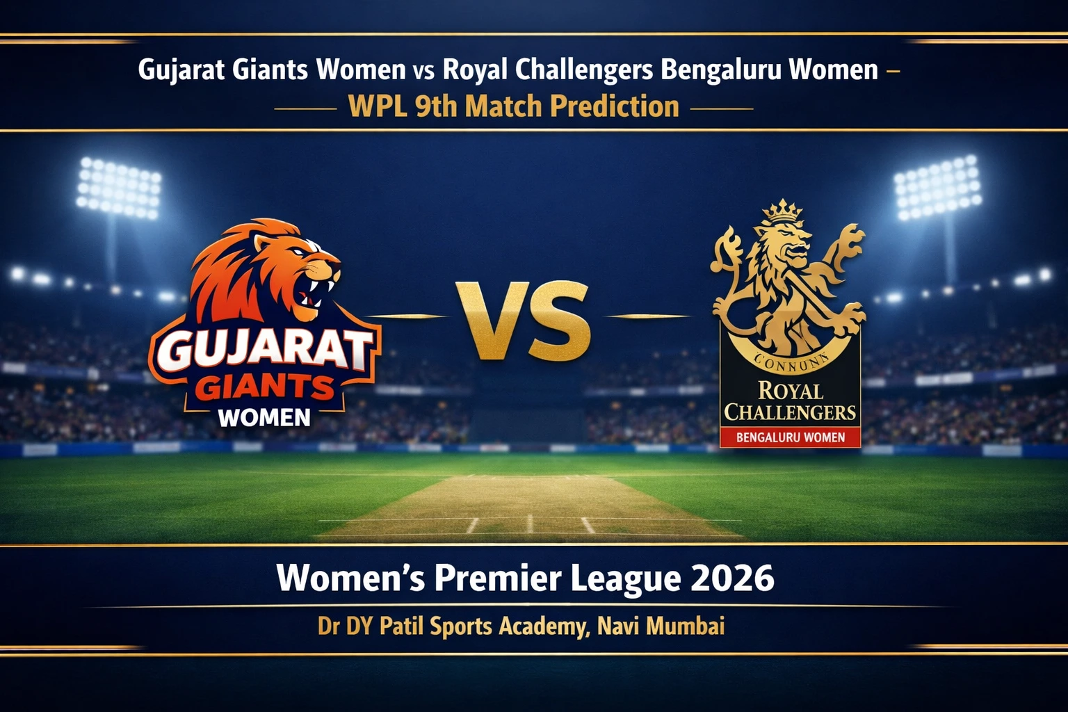 GGTW vs RCBW WPL 9th Match Prediction