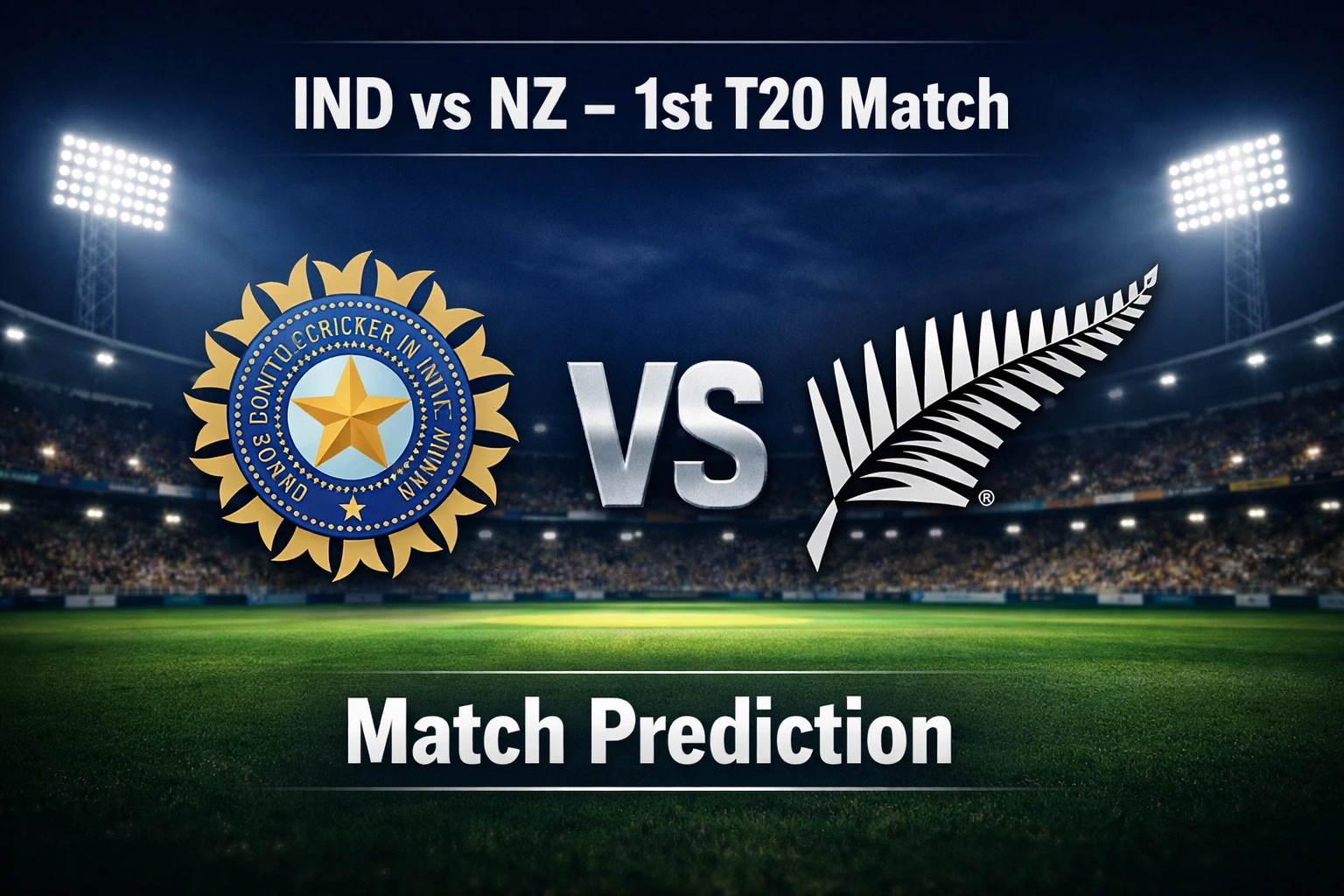 Read more about the article India vs New Zealand 1st T20 Match Prediction, Preview, Betting Tips and Who will win today’s match?