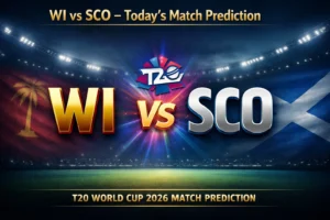 Read more about the article ICC T20 WC 2026: WI vs SCO 2nd Match Prediction, Preview, Betting Tips and Who will today’s match?