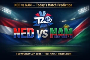 Read more about the article T20 WC 2026: Netherlands vs Namibia 10th Match T20 WC Match Prediction, Safe Betting Tips and Who will win today’s match NED vs NAM?