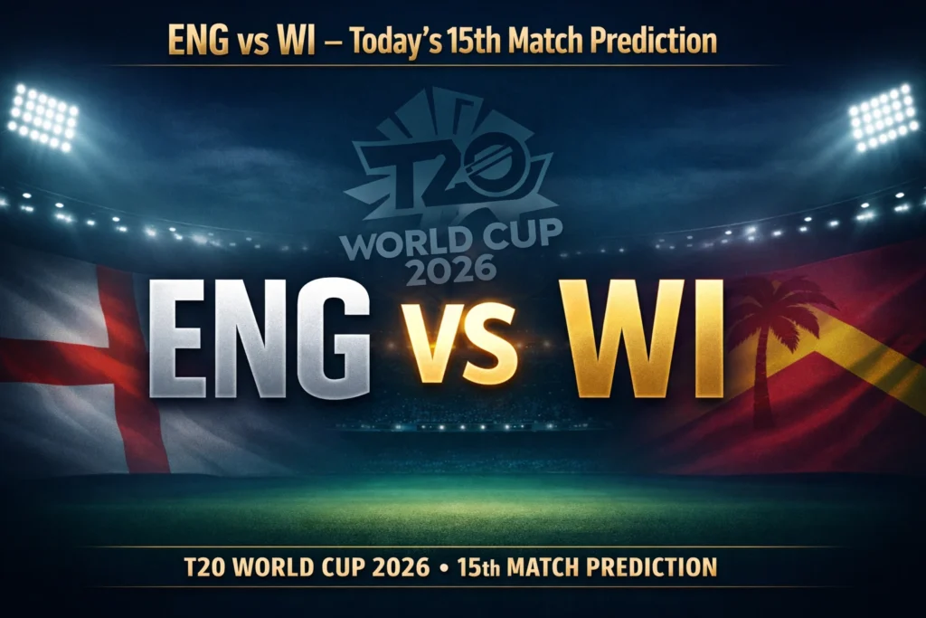 ENG vs WI 15th T20 WC Match Prediction