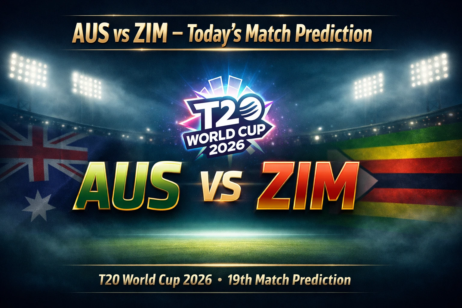 AUS vs ZIM 19th T20 WC Match Prediction