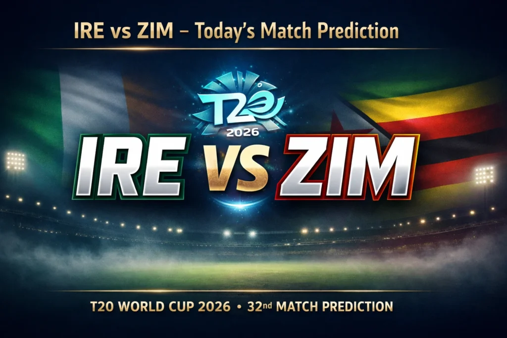 IRE vs ZIM 32nd T20 WC Match Prediction