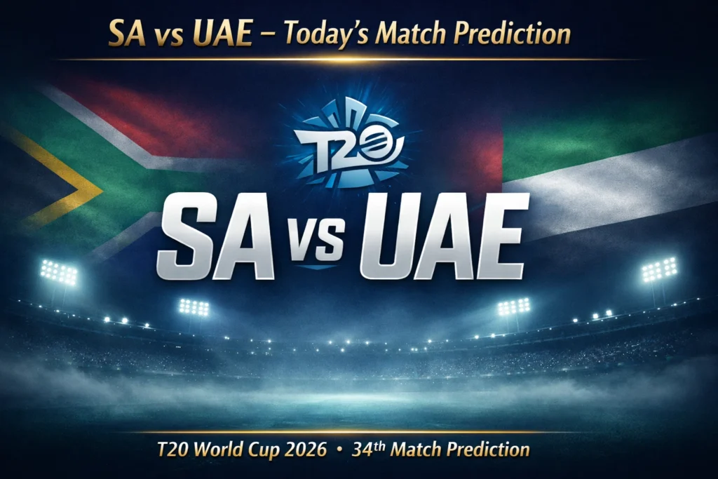 SA vs UAE 34th T20 WC Match Prediction