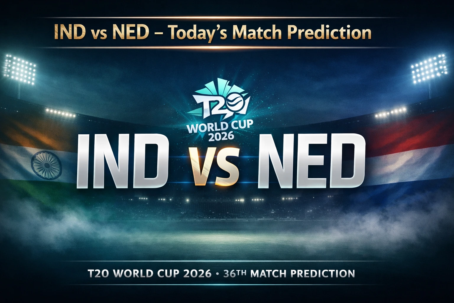 IND vs NED 36th T20 WC Match Prediction
