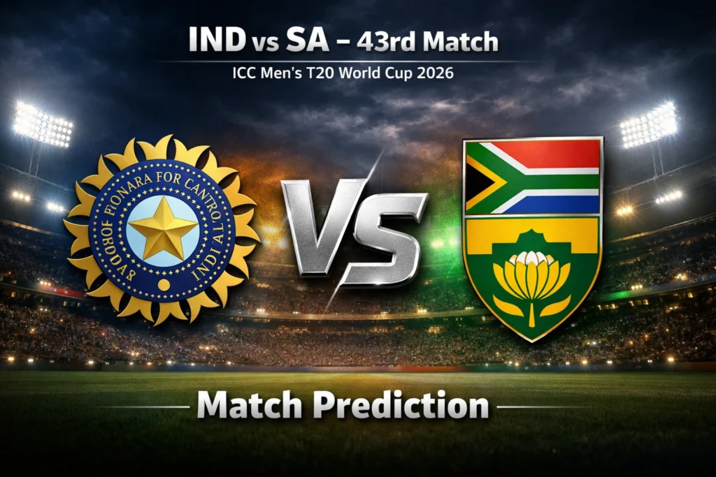 IND vs SA T20 WC 43rd Match Prediction