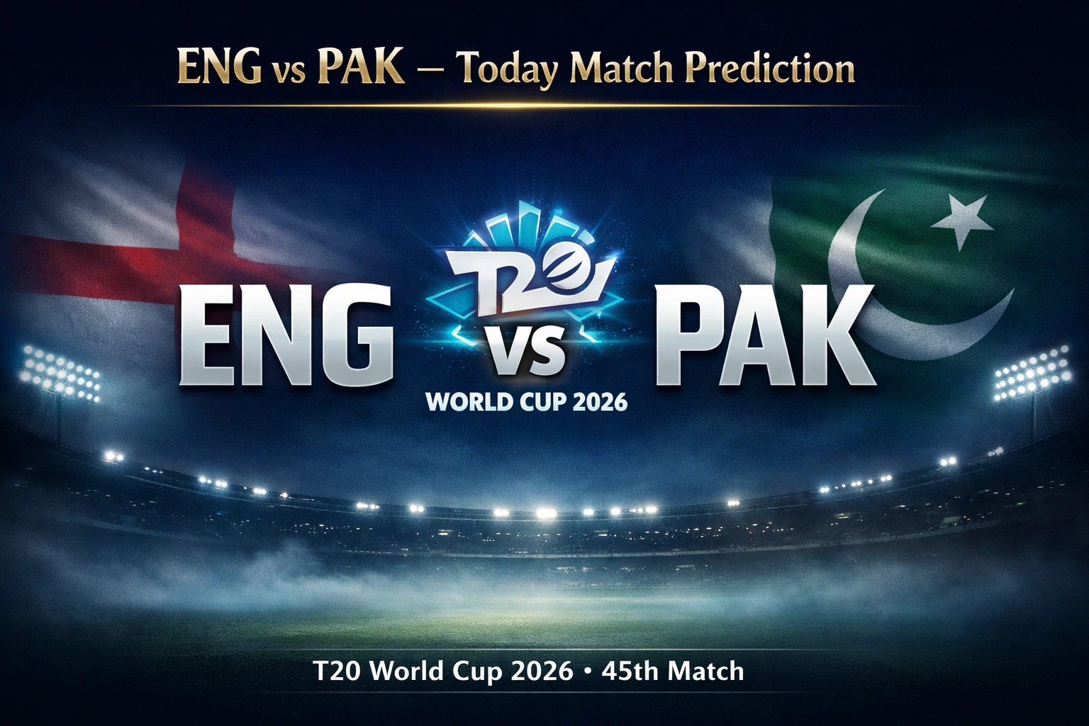 ENG vs PAK 45th T20 WC Match Prediction